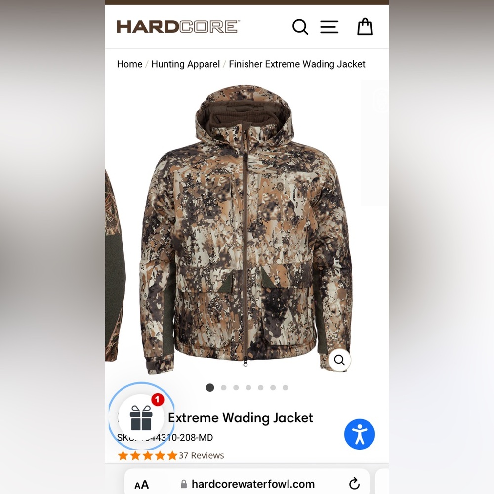 Mens hard core waterfowl jacket